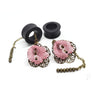 Ebony Magnetic Wooden Tunnels Ft. Detachable Spring Lily Dangles